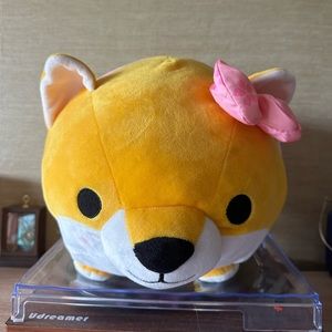 Amuse Shiba Inu Dog with Pink Ribbon Plush
